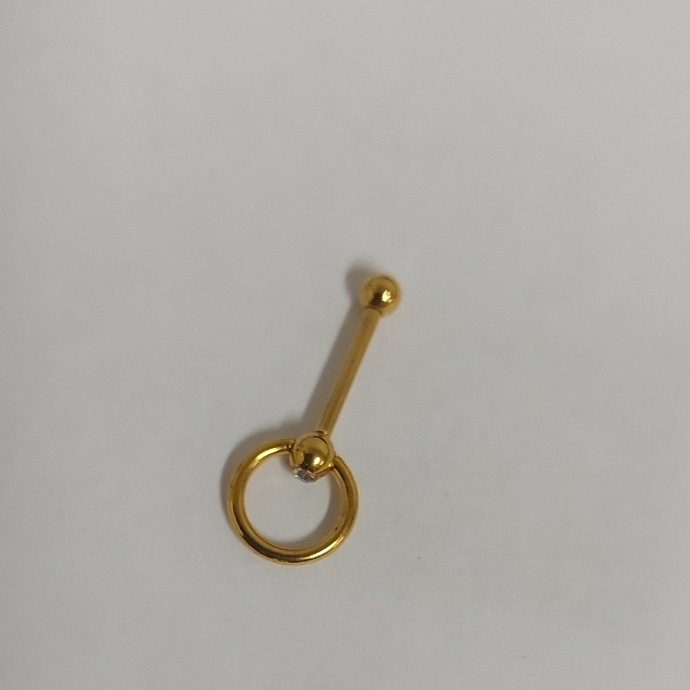 Free Add-on Gold Nose Ring with Barbell